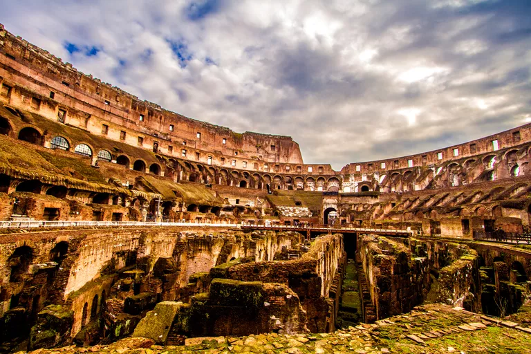 The Roman Colosseum.