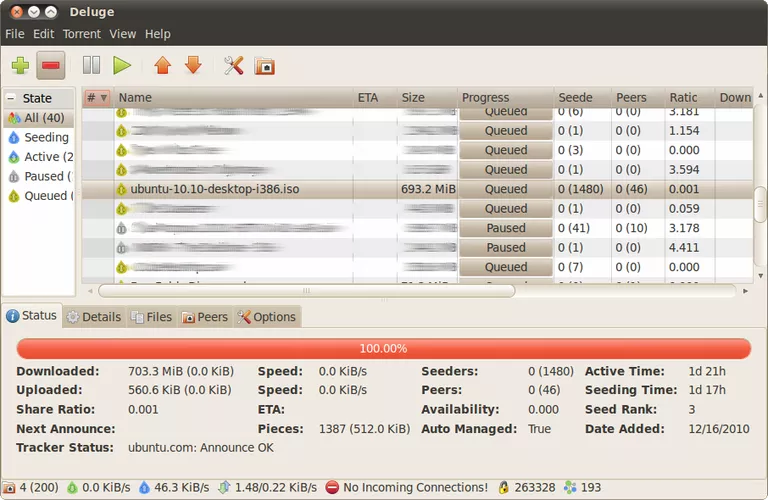 Deluge torrent software