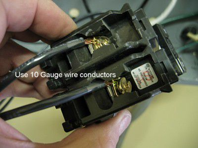 gauge wire for 30 amp breaker