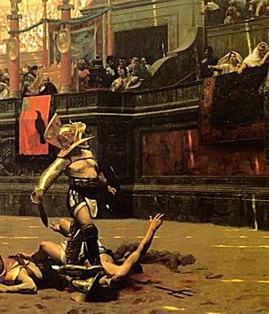 gladiator fights down verso pollice domain did end 1872 gerome turned courtesy wikipedia