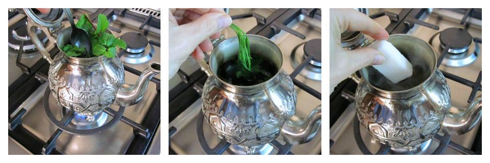 Add the Mint and Sugar—Continue Steeping