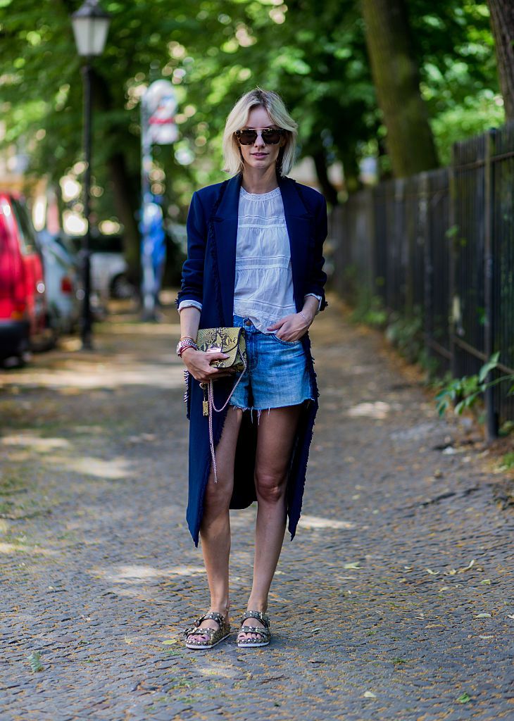 Summer Street Style Photos - Jean Shorts and Designer Bag Trend