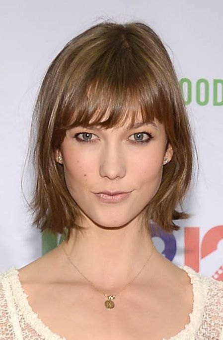 Side-swept Bangs, Shoulder-length Hair for Square Faces