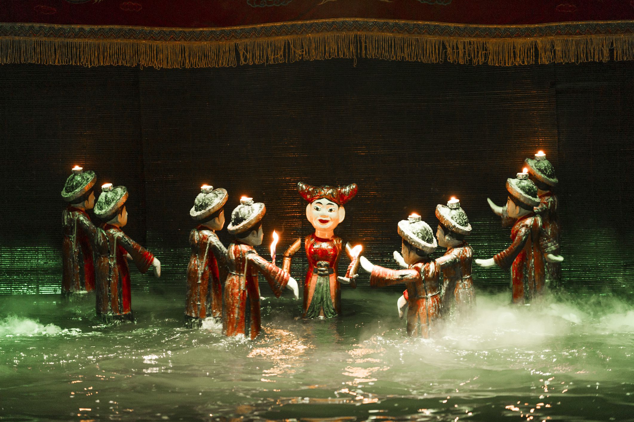 water puppetry