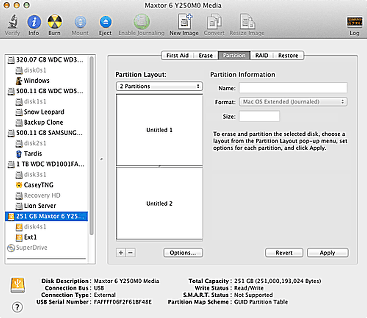 disk utility partition