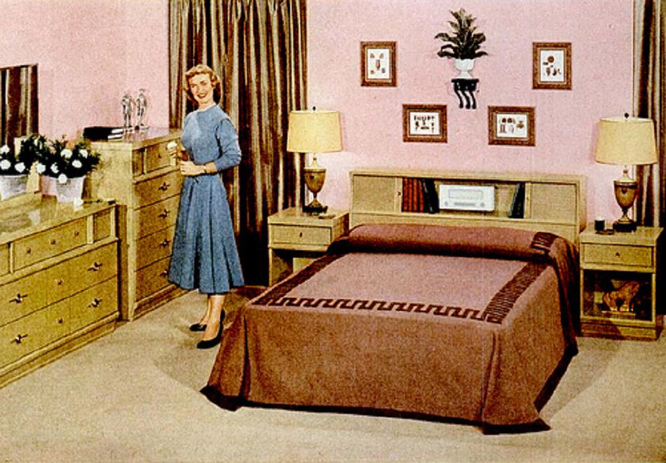 1950 bedroom furniture oval top drawer