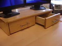 Computer Monitor Riser with dovetailed drawers
