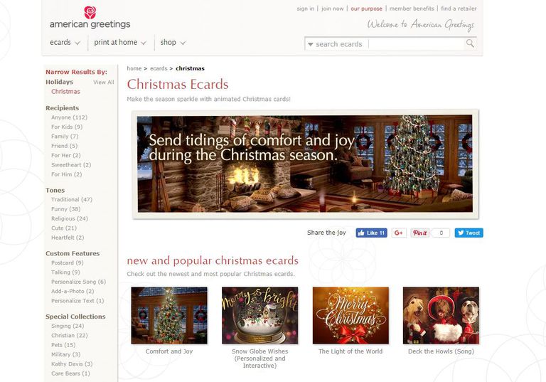 The Best Christmas E-Card Sites