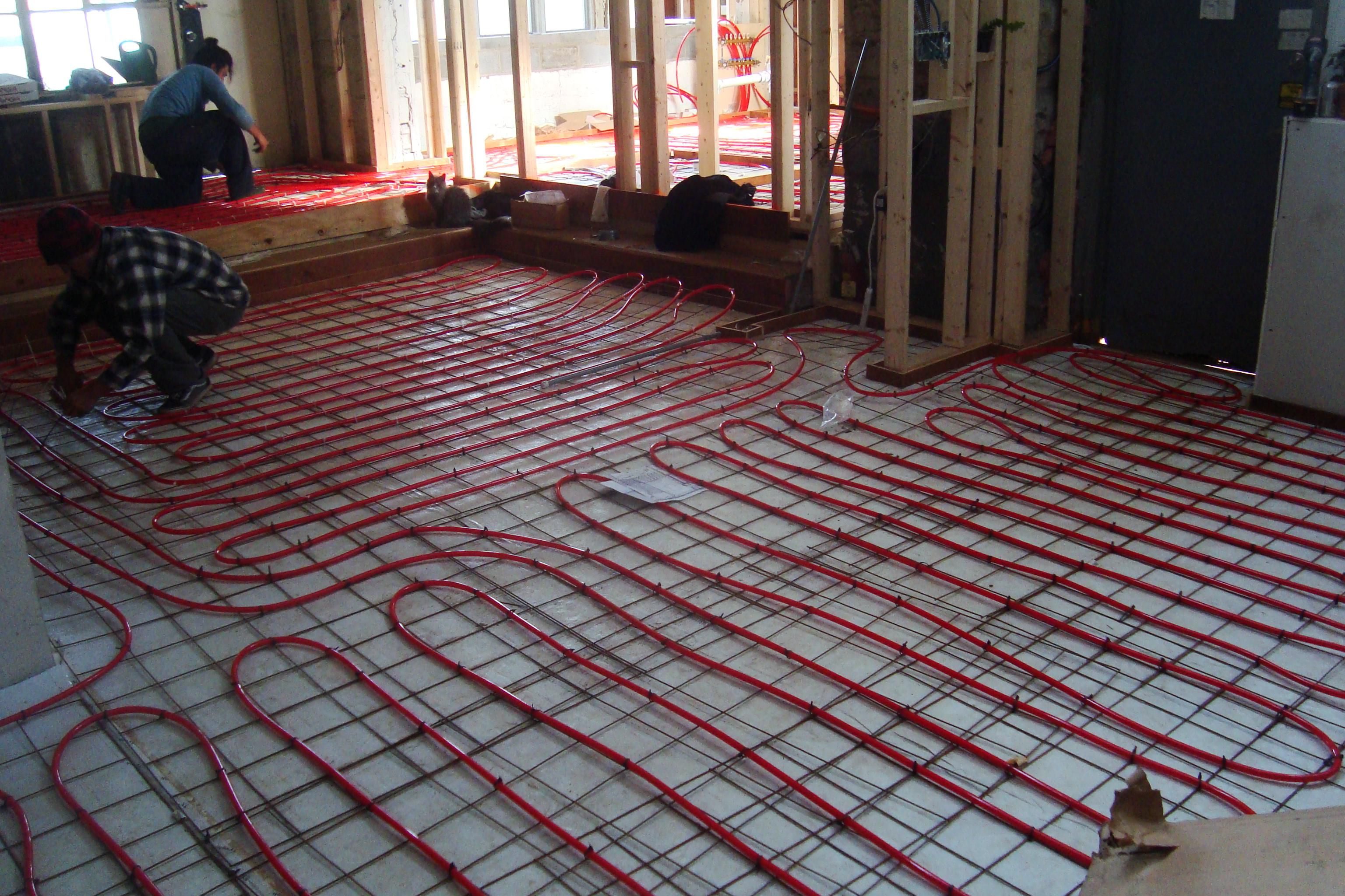 install electric radiant floor heating under tile