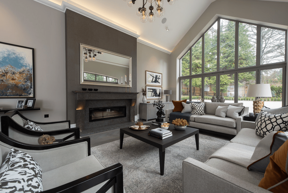 gray aesthetic living room