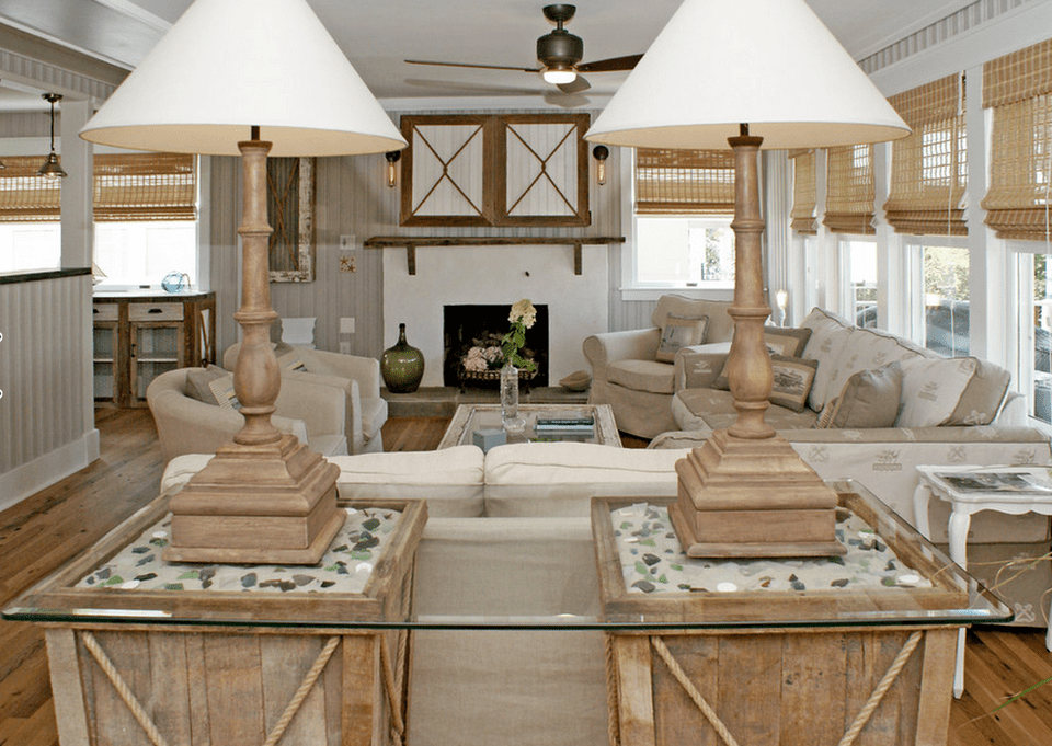 rustic beach living room