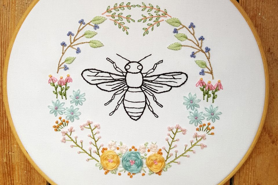 10 Bee and Honeycomb Themed Hand Embroidery Patterns