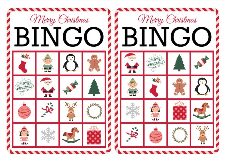 11 Free, Printable Christmas Bingo Games for the Family