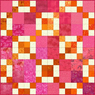 Download Easy Double Four Patch Quilt Block Pattern