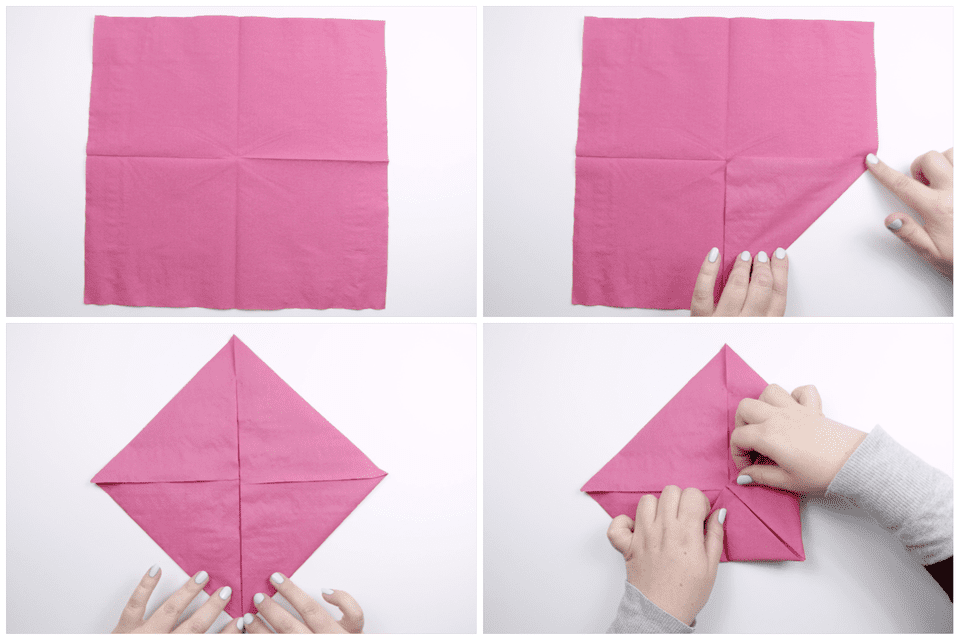 How to Make an Origami Napkin Lotus