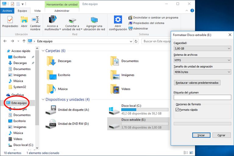 Formatear Un Disco Duro O Un Usb En Windows 10 6570