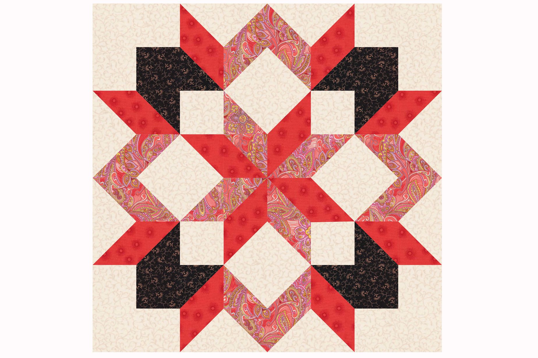 Carpenter s Star Quilt Block Pattern