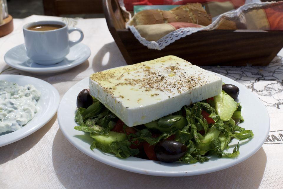 Feta Cheese Greek Salad, Lesvos, Greece