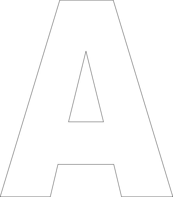 Letter A Printable Free Printable Letter Stencils Block Lettering