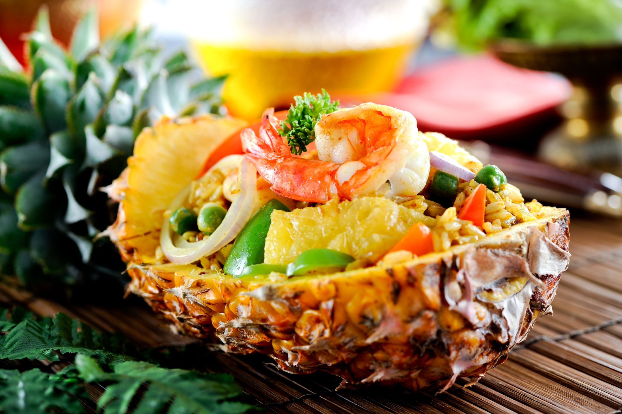 Thai Fried Rice With Pineapple and Prawns Recipe