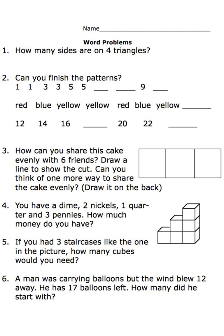 Printable Second Grade Math Word Problem Worksheets