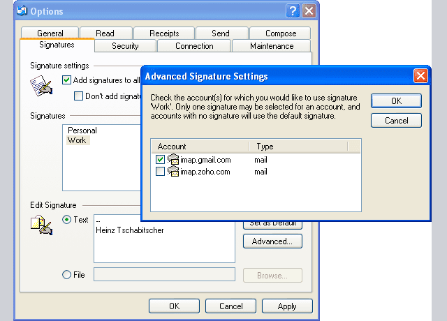 in outlook how do you add a permate signature to all emails sent