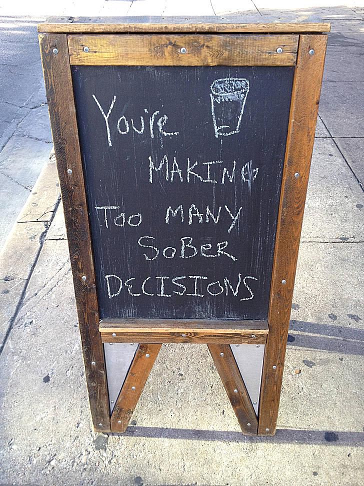 20 Very Funny Chalkboard Bar Signs