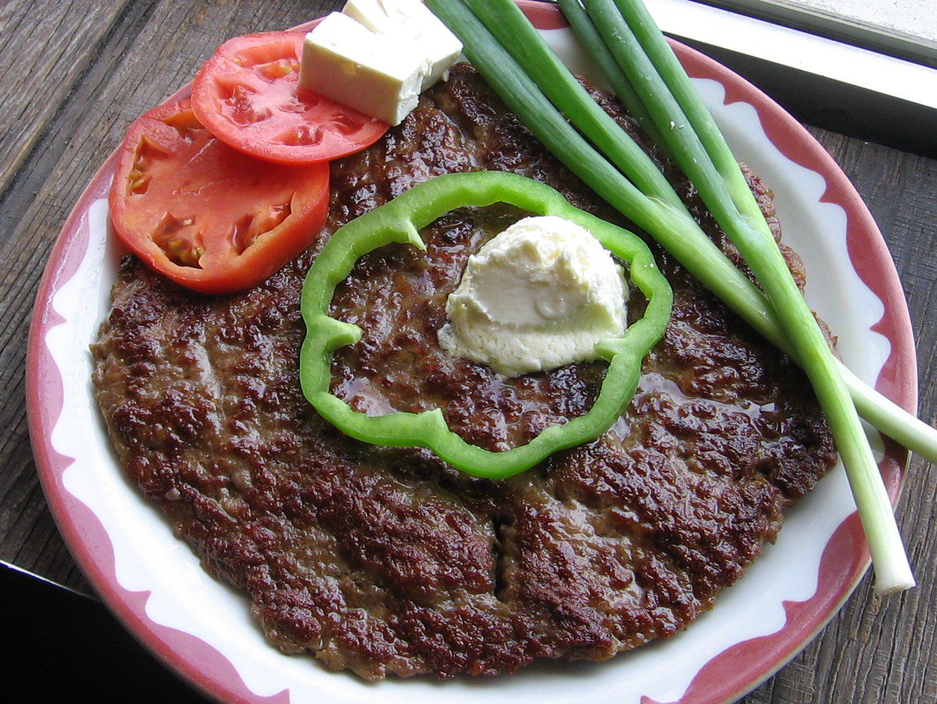 Traditional Serbian Pljeskavica Hamburger Recipe