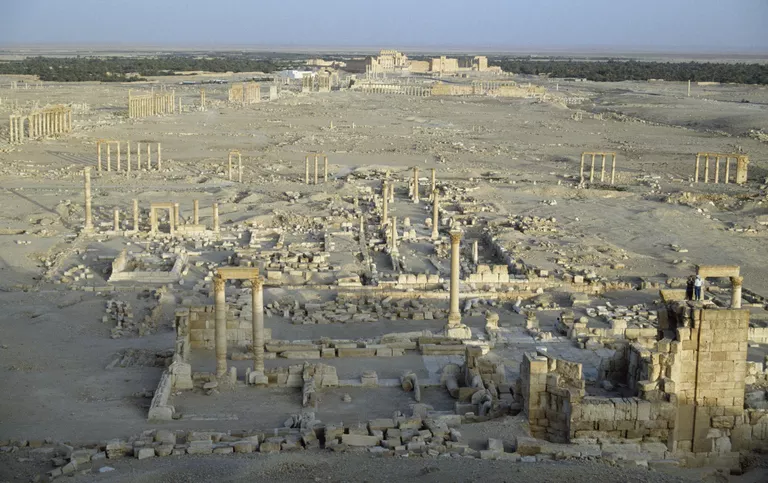 The Remains of Roman Civilization in Palmyra, Syria, a UNESCO World Heritage Site