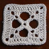 Criss-cross Thread Crocheted Granny Square Pattern