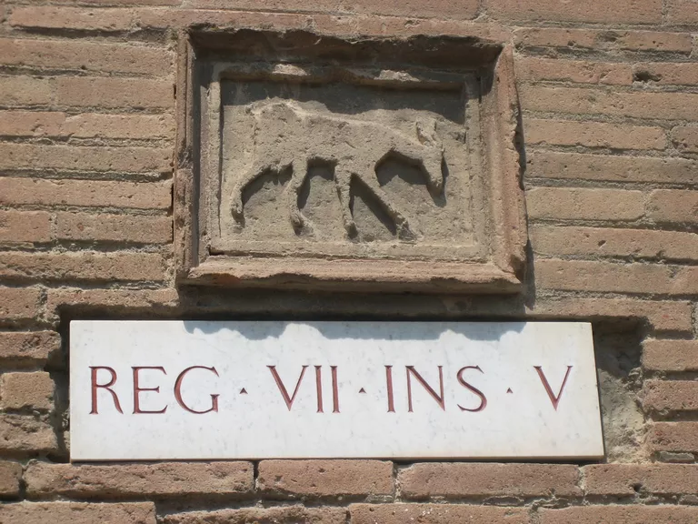 Pompeii Street Sign