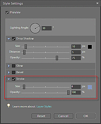 add stroke to text after effects