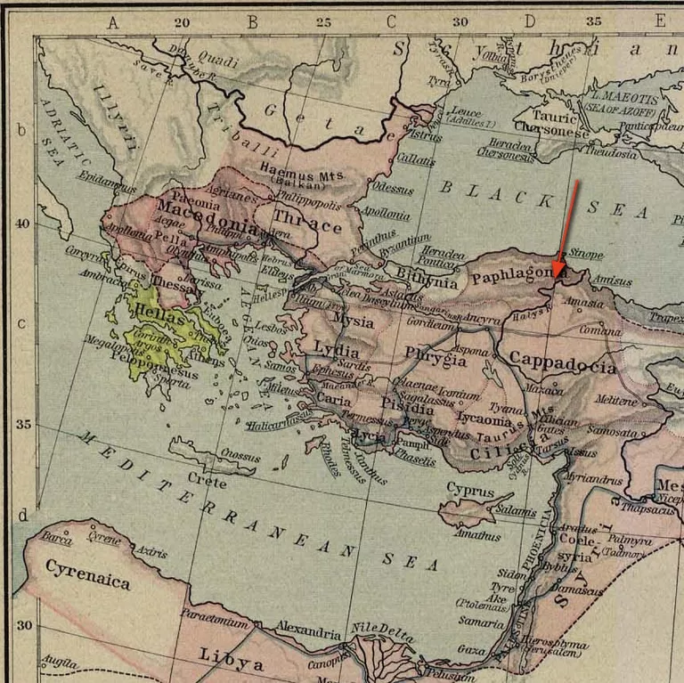The Halys River, from a map of Macedonian expansion