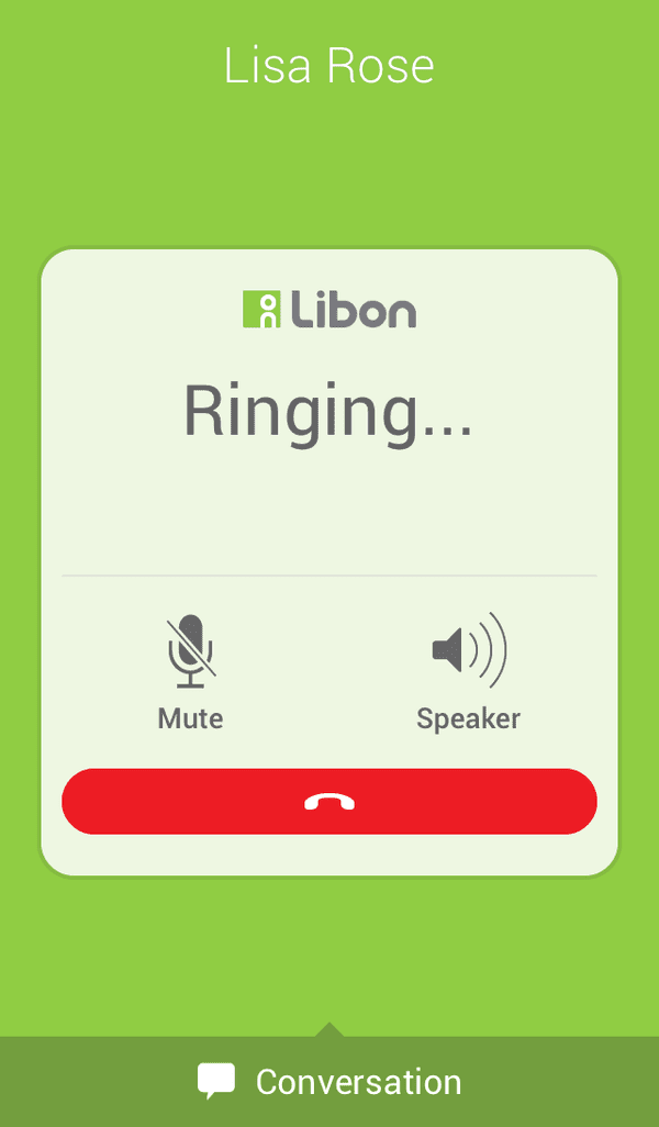 Screenshot of Libon on iOS
