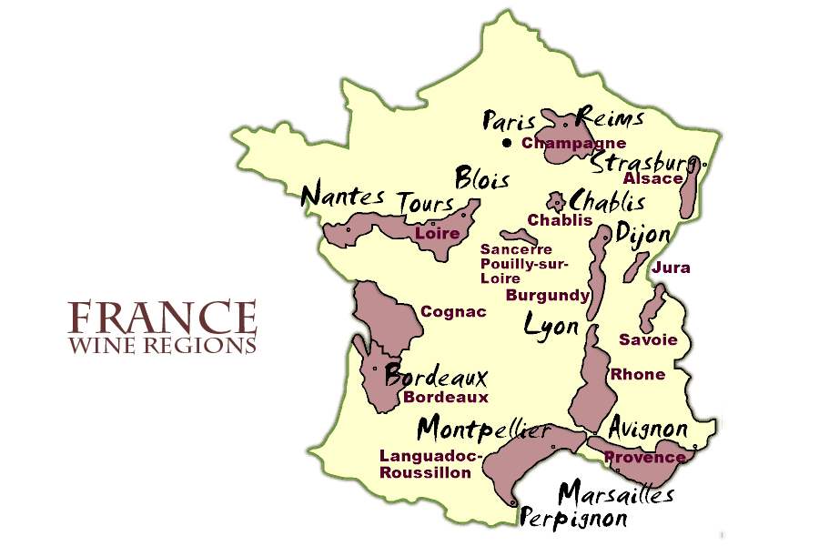 Printable Map Of Wine Regions In France