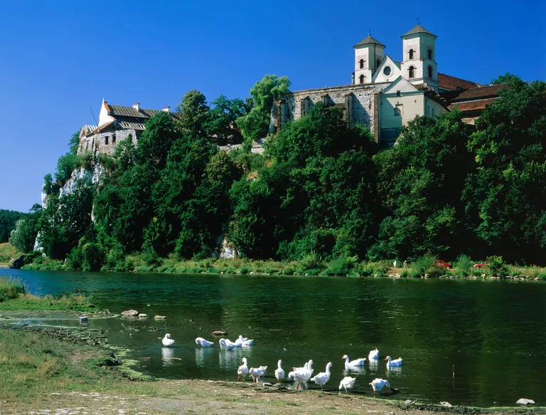 Monastery Building on the Vistula River in Poland