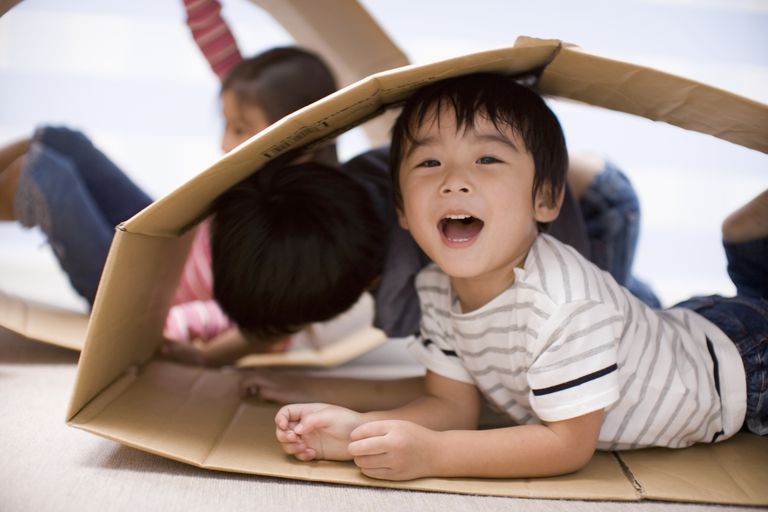 homemade PE equipment - cardboard tunnel