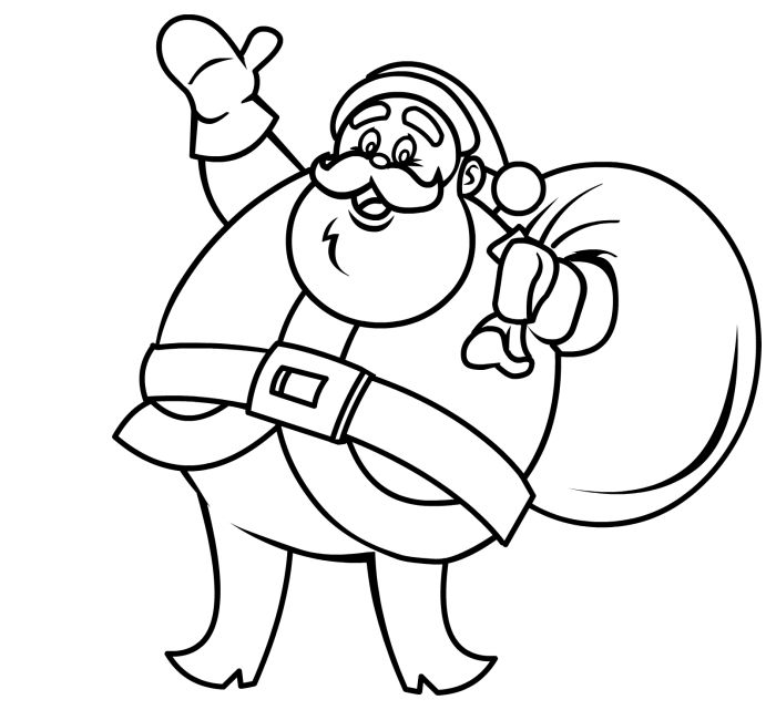 How to Draw a Jolly Santa Claus Cartoon