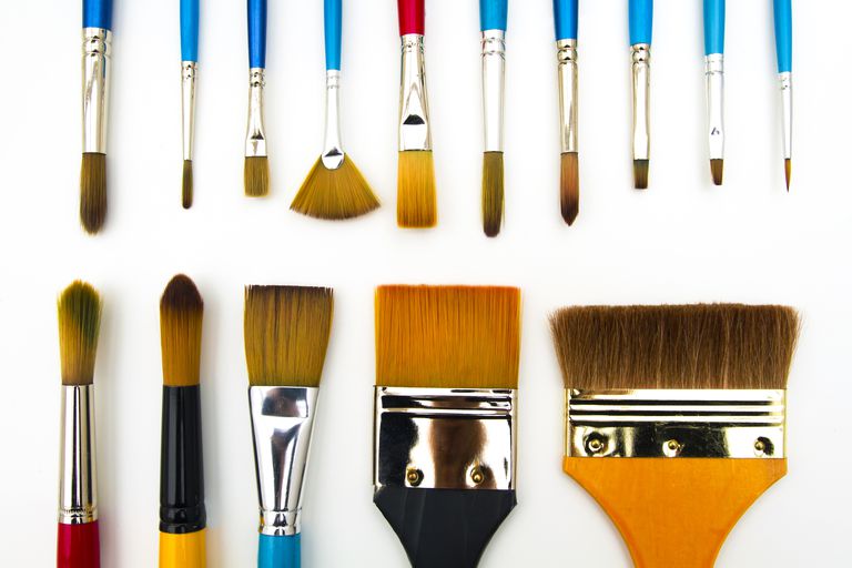 Types And Shapes Of Art Paint Brushes