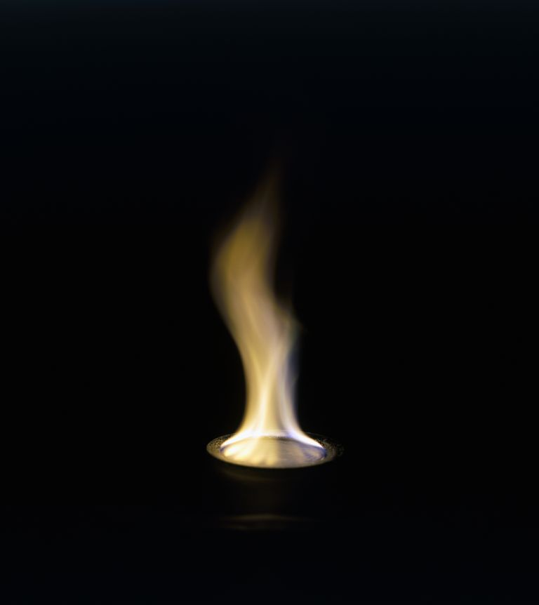 Sodium salts burn yellow in the flame test.