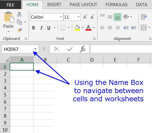 name box worksheet Worksheet Switch to Shortcut Excel Tabs in