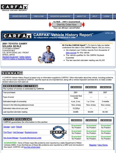 What Does History Records Mean On Carfax