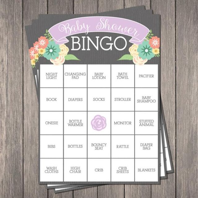 29 Sets of Free Baby Shower Bingo Cards