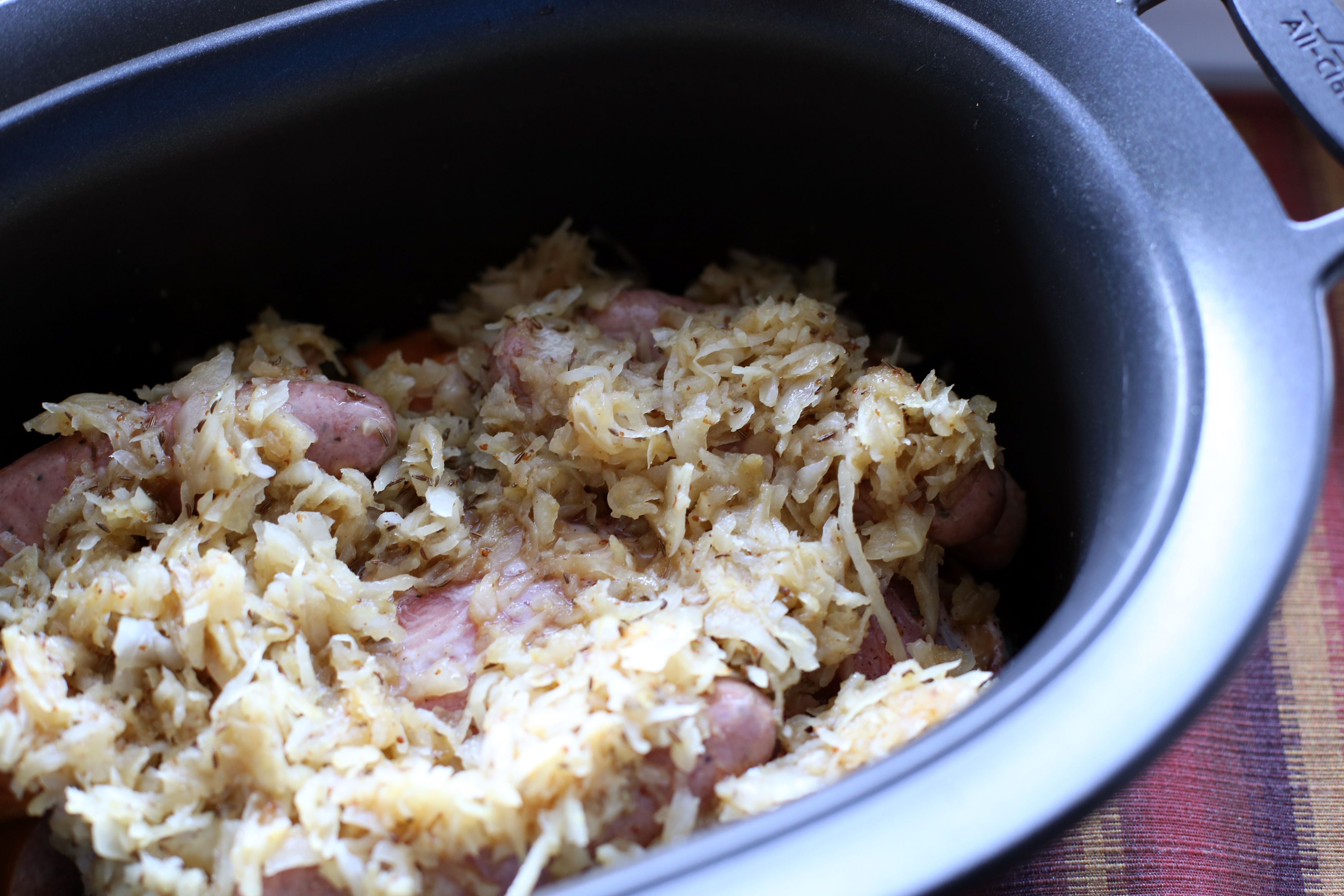 Kielbasa Polish Sausage With Sauerkraut & Apples Recipe