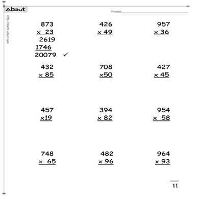 multiplication worksheets 2 and 3 digits timestables 2