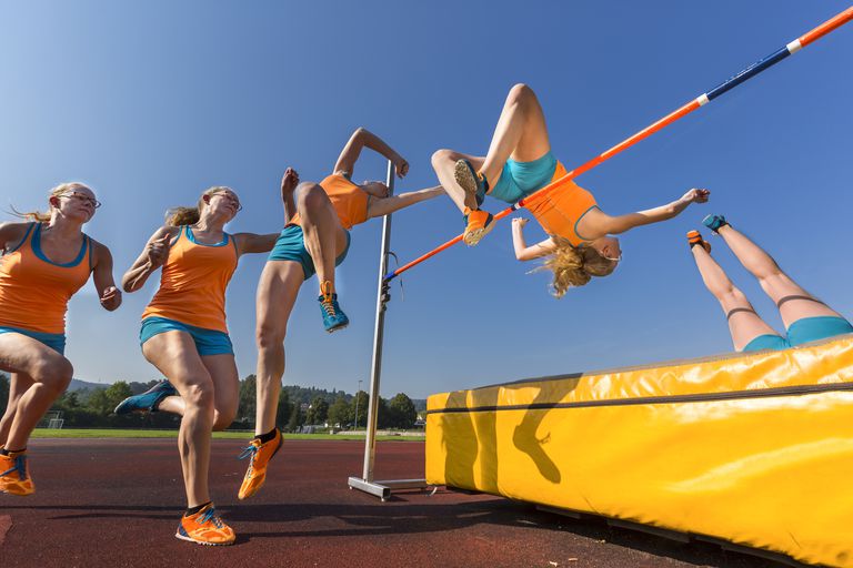 High Jump Takeoff Technique diagram of track running events 