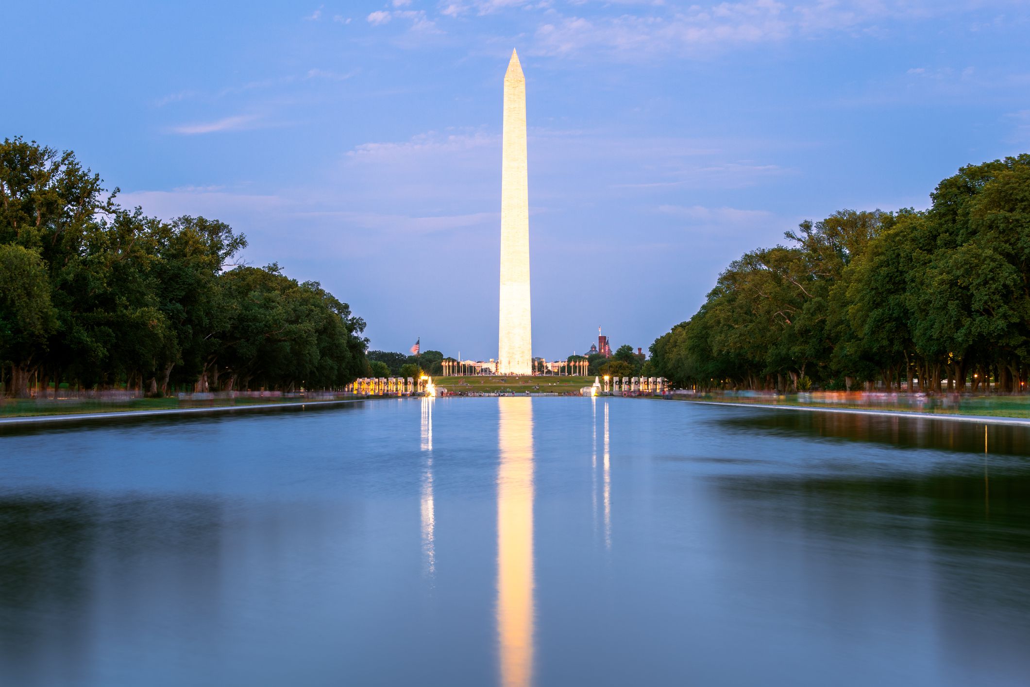 Lincoln Memorial and the Washington Monument, Washington, DC бесплатно