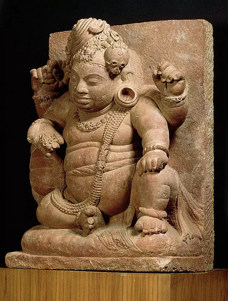 A sculpture depicting Vamana, the dwarf avatar of Vishnu