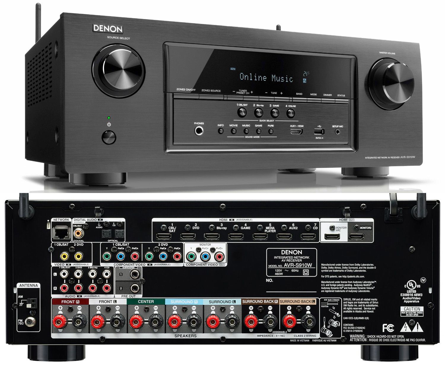 Denon Unveils AVR-S710W and AVR-S910W S-Series Receivers