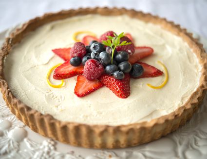 Glazed Fruit Tart Recipe Made with Pastry Crust